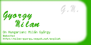 gyorgy milan business card